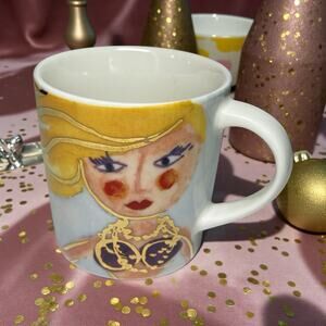 Starbucks 2015 Espresso Cup 3oz Girl Seahorse Scene Mini Mug EUC